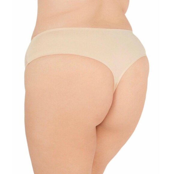 INC Int’l Concepts Plus Size 1X Black Frappe Lace-Trim Thong Panty (2) Pairs NWT - Picture 5 of 7